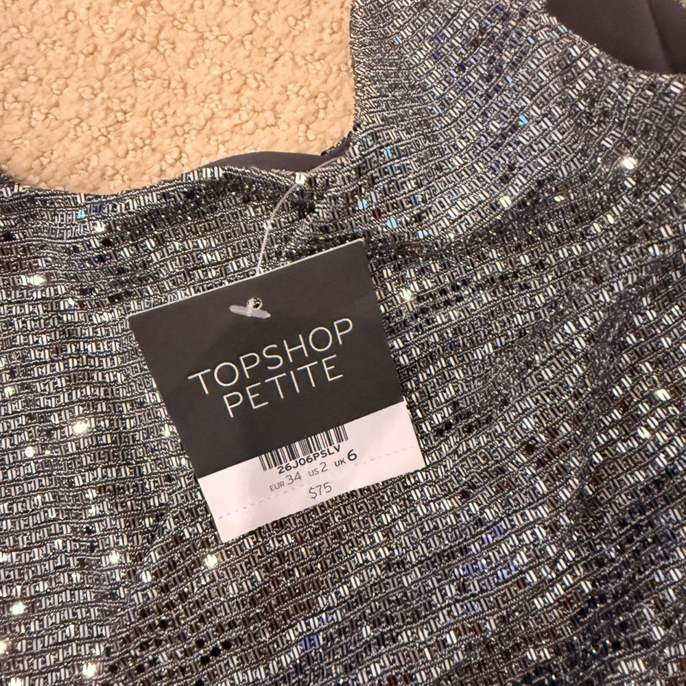 Topshop Metallic Mini Dress - Picture 3 of 4